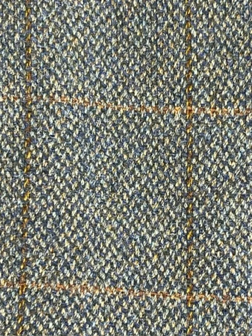 Norman Hilton CUSTOM MADE Windowpane Tweed Blazer 42L Wool Sport Coat USA 1994